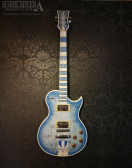 MFF signed DIY GIBSON, free hand painted (autographs authentic)